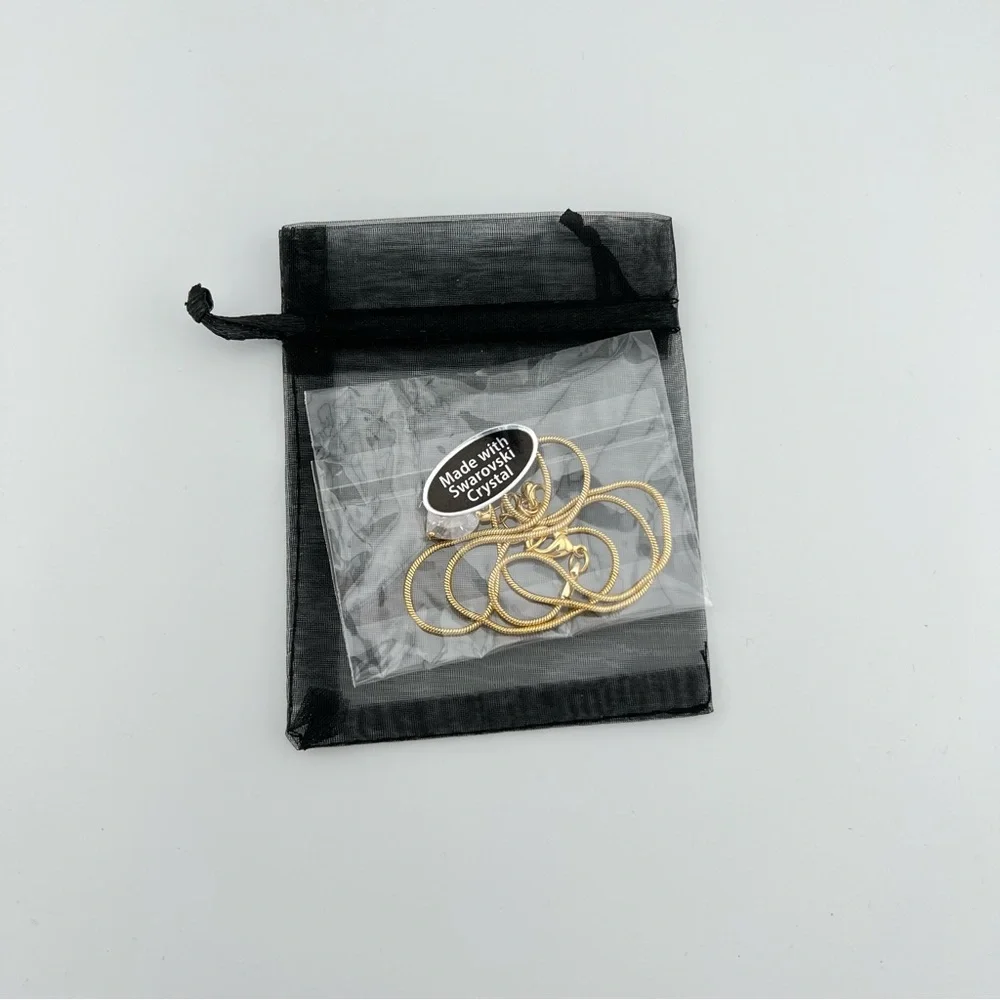 Swarovski Crystal Infinity Heart Gold Necklace - Picture 8 of 9